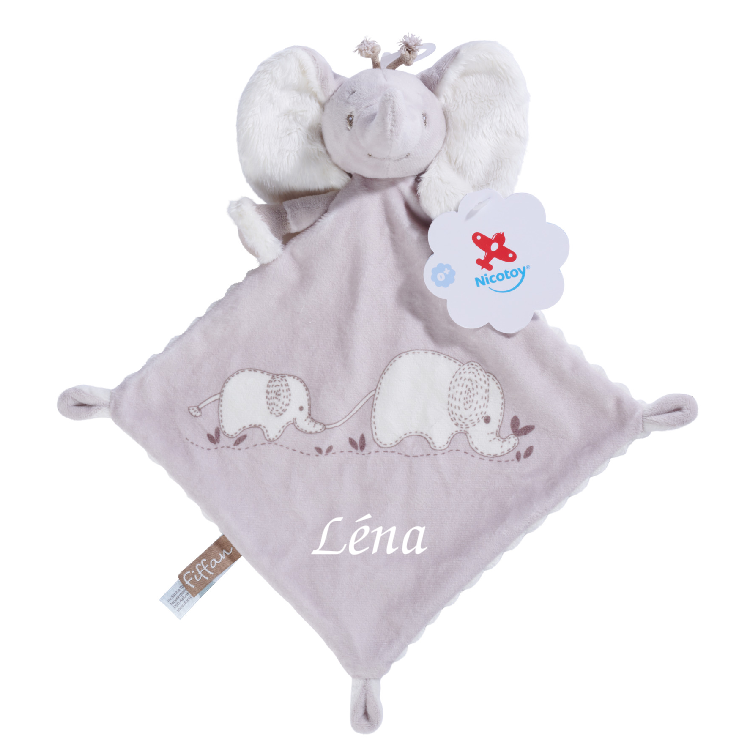  plat fiffan léléphant gris 25 cm 